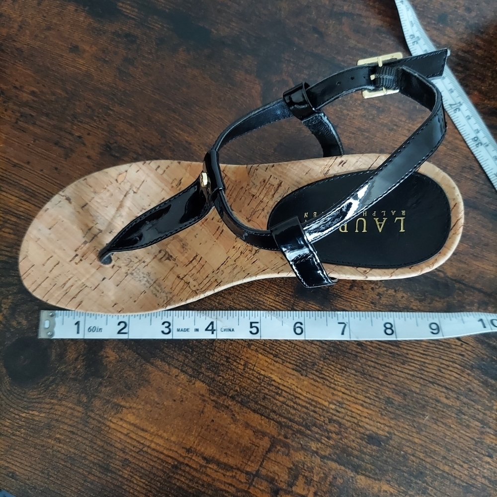 Lauren Ralph Lauren Reeta Cork Wedge Sandal 5-6 - Picture 6 of 11